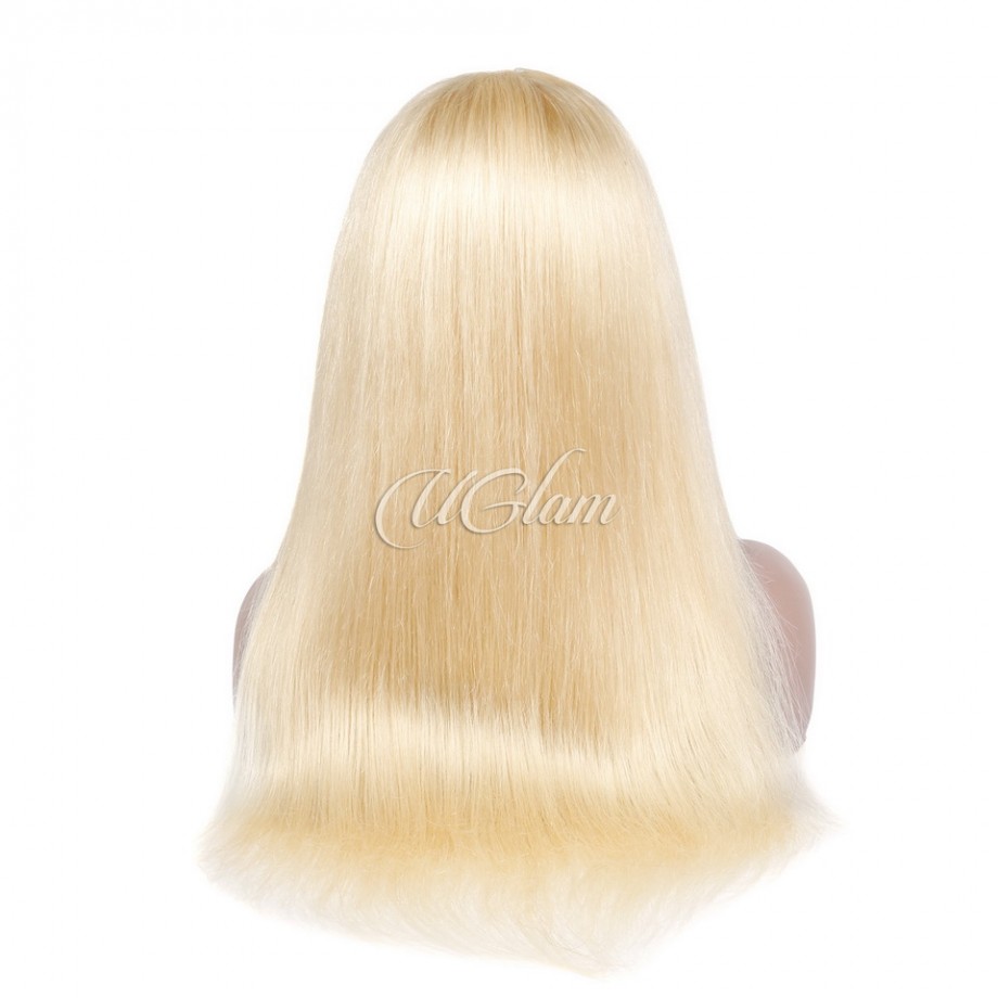 Virgin 4x4 5x5 Lace Closure #613 Blonde Color Straight Human hair WIgs