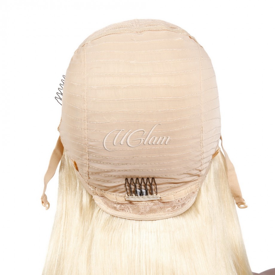 Virgin 4x4 5x5 Lace Closure #613 Blonde Color Straight Human hair WIgs