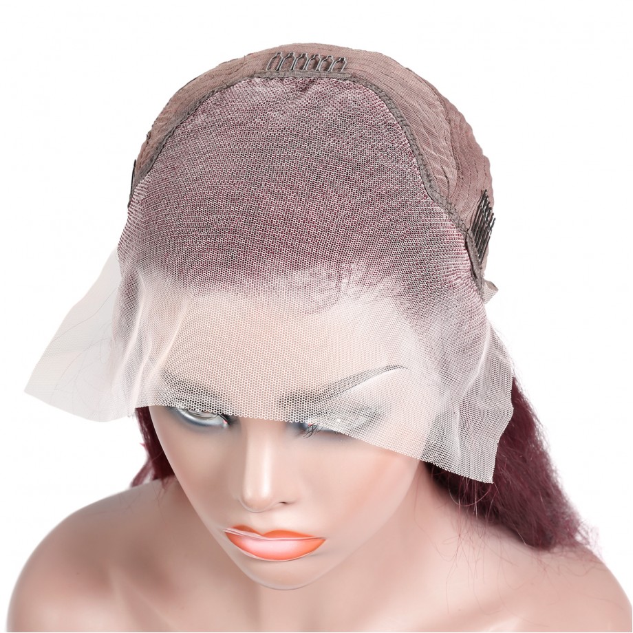 Uglam 13x4 Lace Front Wigs 99j Color Body Wave Hair