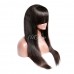 Uglam Machine Made Wigs Straight With Bangs