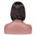 Uglam Bob Transparent Lace Front Wigs With Bangs