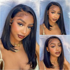 Uglam 13x4 Lace Front Straight Bob Wig 