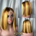 Uglam 2x6 SDD Bone Straight Colored Transparent Lace Closure Bob Wigs
