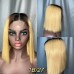 Uglam 2x6 SDD Bone Straight Colored Transparent Lace Closure Bob Wigs