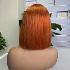 Uglam 2x6 Straight #33 reddish brown Transparent Lace Closure Bob Wigs