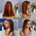 Uglam 13x4 Color Straight Transparent Lace Front Bob Wigs