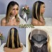 Uglam 13x4 Color Straight Transparent Lace Front Bob Wigs