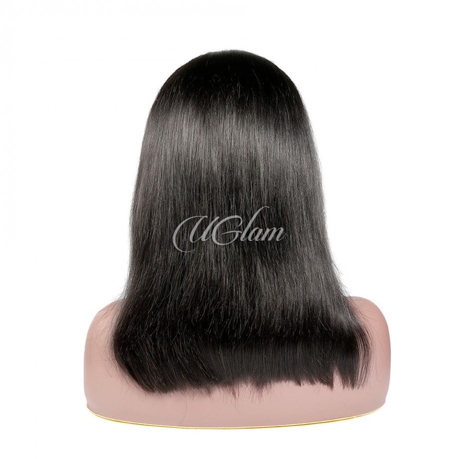 Uglam 13x4 Transparent Lace Front Straight Bob Wig 