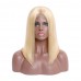 Uglam 613 Blonde Color 13X4 Lace Front Bob Wig Straight