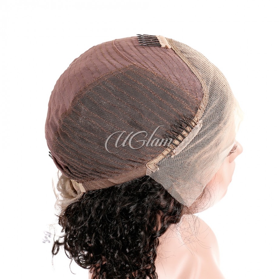 Uglam Bob Lace Front Wigs 250% Density Deep Wave 