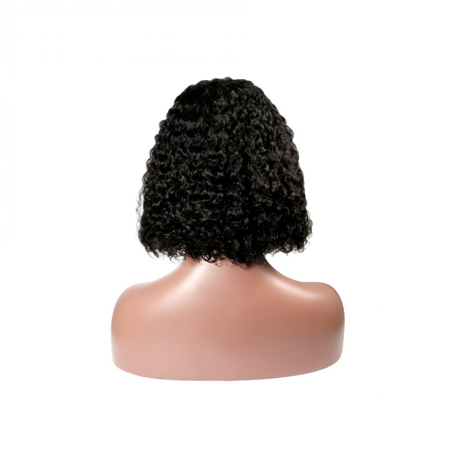 Uglam Bob Closure Wig 250% Density Deep Wave Virgin Hair