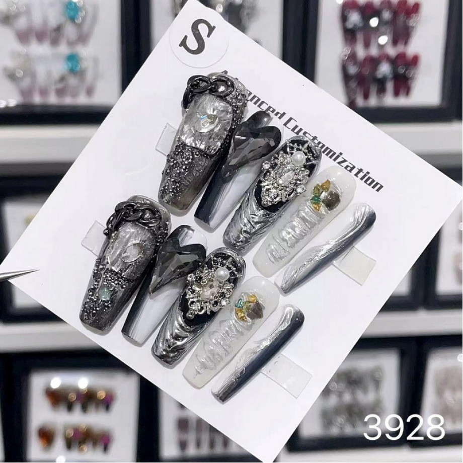 Uglam 10 packs of cat eye diamonds and unique beautiful manicure nail designs for charming ladies