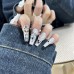 Uglam 10 packs of cat eye diamonds and unique beautiful manicure nail designs for charming ladies