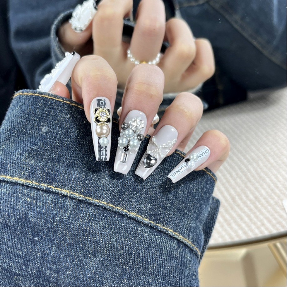 Uglam 10 packs of cat eye diamonds and unique beautiful manicure nail designs for charming ladies
