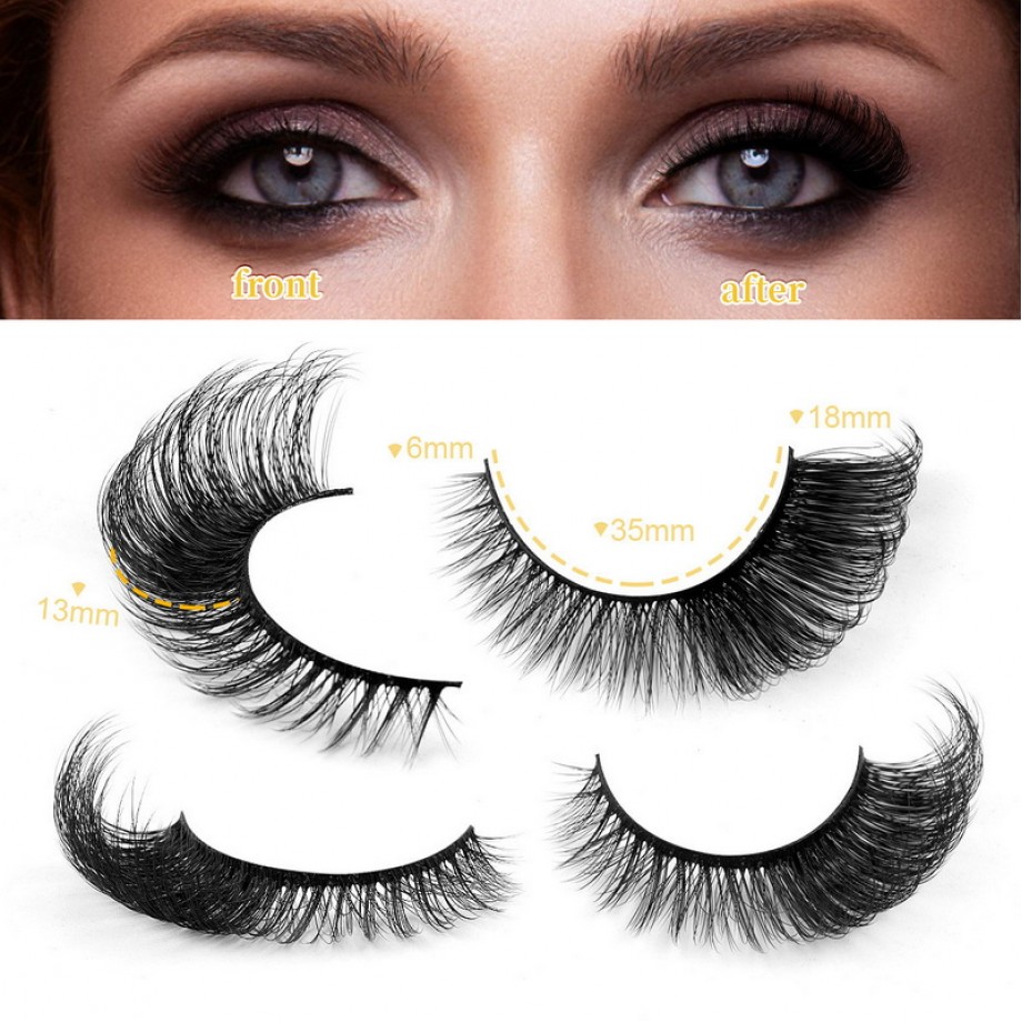 Uglam 5 pairs Women Beauty False Eyelashes Thick Long Eye Lashes Fox Eye Extension