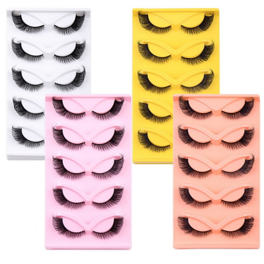 Uglam 5 pairs Women Beauty False Eyelashes Thick Long Eye Lashes Fox Eye Extension