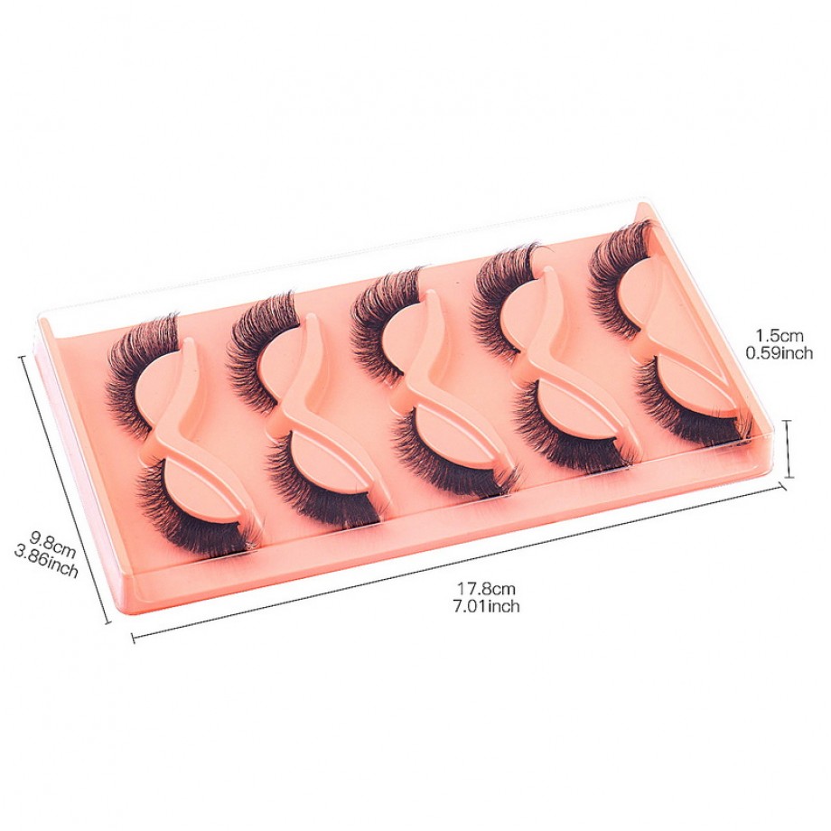 Uglam 5 pairs Women Beauty False Eyelashes Thick Long Eye Lashes Fox Eye Extension