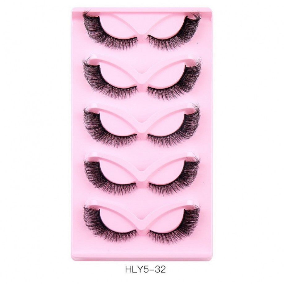 Uglam 5 pairs Women Beauty False Eyelashes Thick Long Eye Lashes Fox Eye Extension