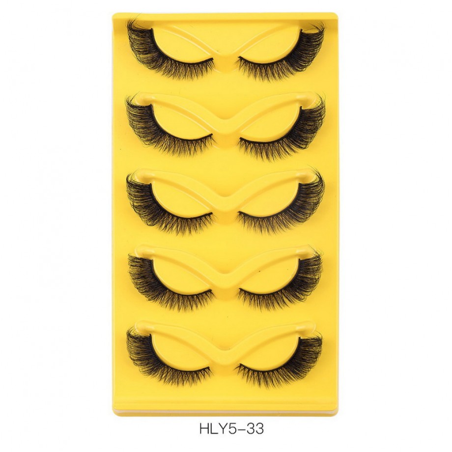Uglam 5 pairs Women Beauty False Eyelashes Thick Long Eye Lashes Fox Eye Extension