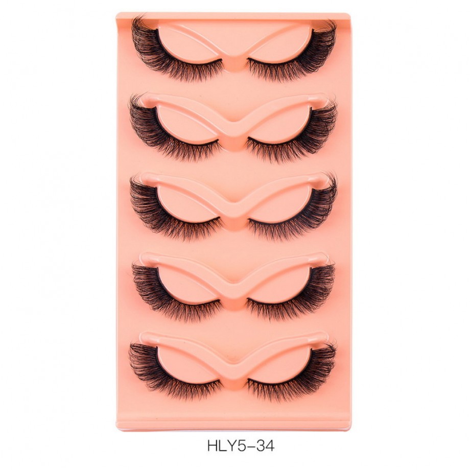 Uglam 5 pairs Women Beauty False Eyelashes Thick Long Eye Lashes Fox Eye Extension