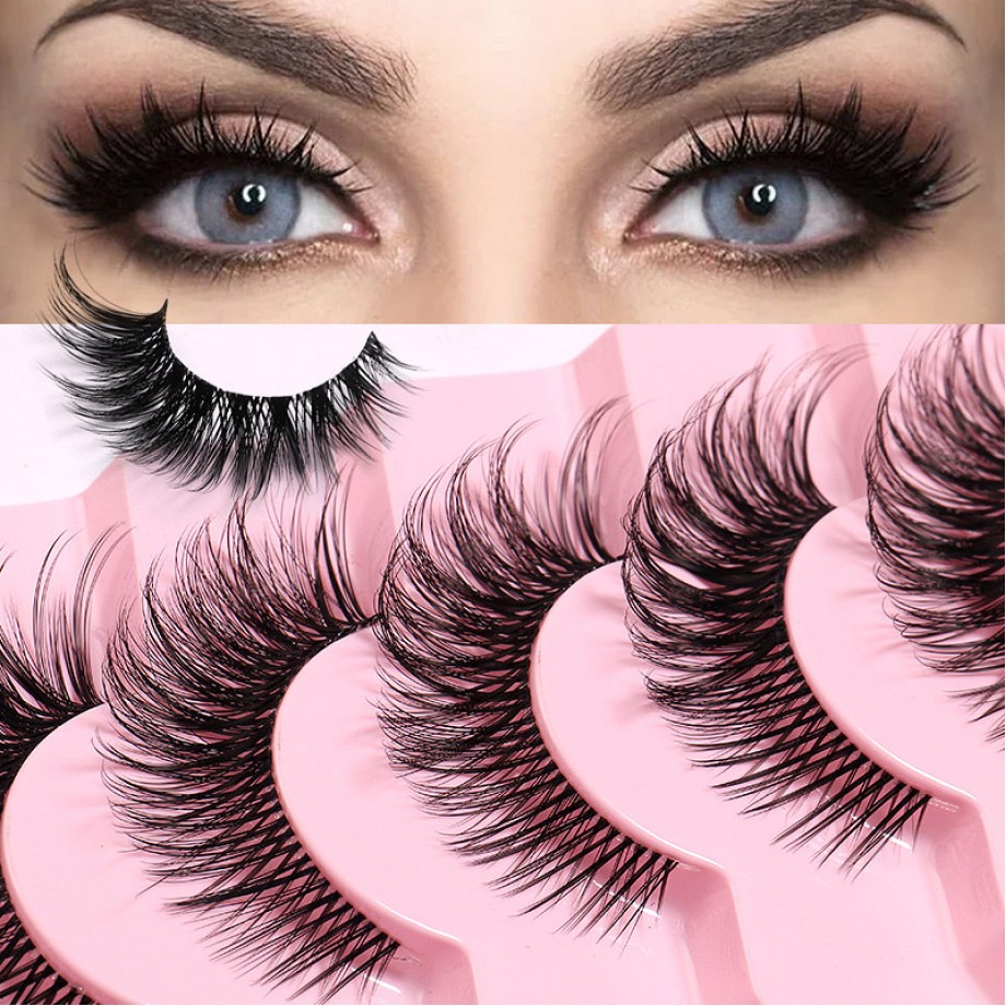 Uglam 5 pairs Women Beauty False Eyelashes Thick Long Eye Lashes Fox Eye Extension