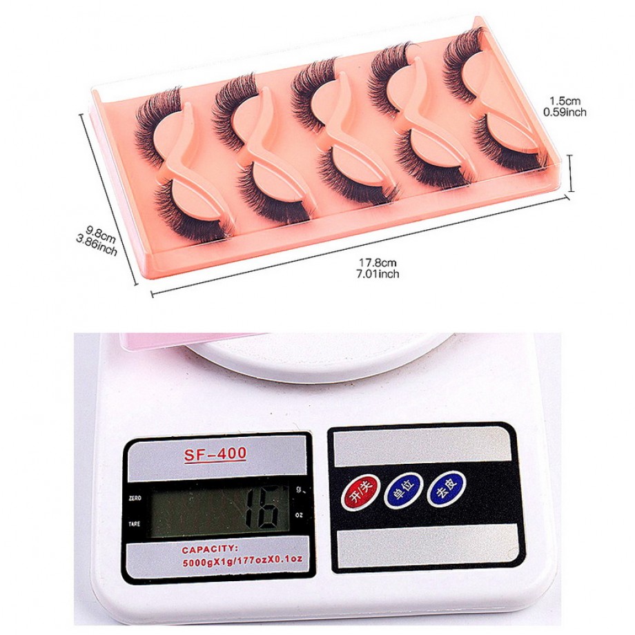 Uglam 5 pairs Women Beauty False Eyelashes Thick Long Eye Lashes Fox Eye Extension