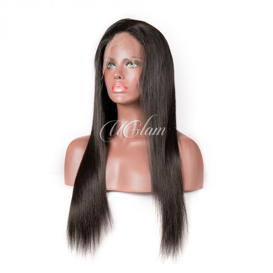 Uglam Brown Full Lace Wigs Straight
