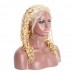 Uglam Transparent Full Lace Wigs 613 Honey Blonde Color Deep Wave