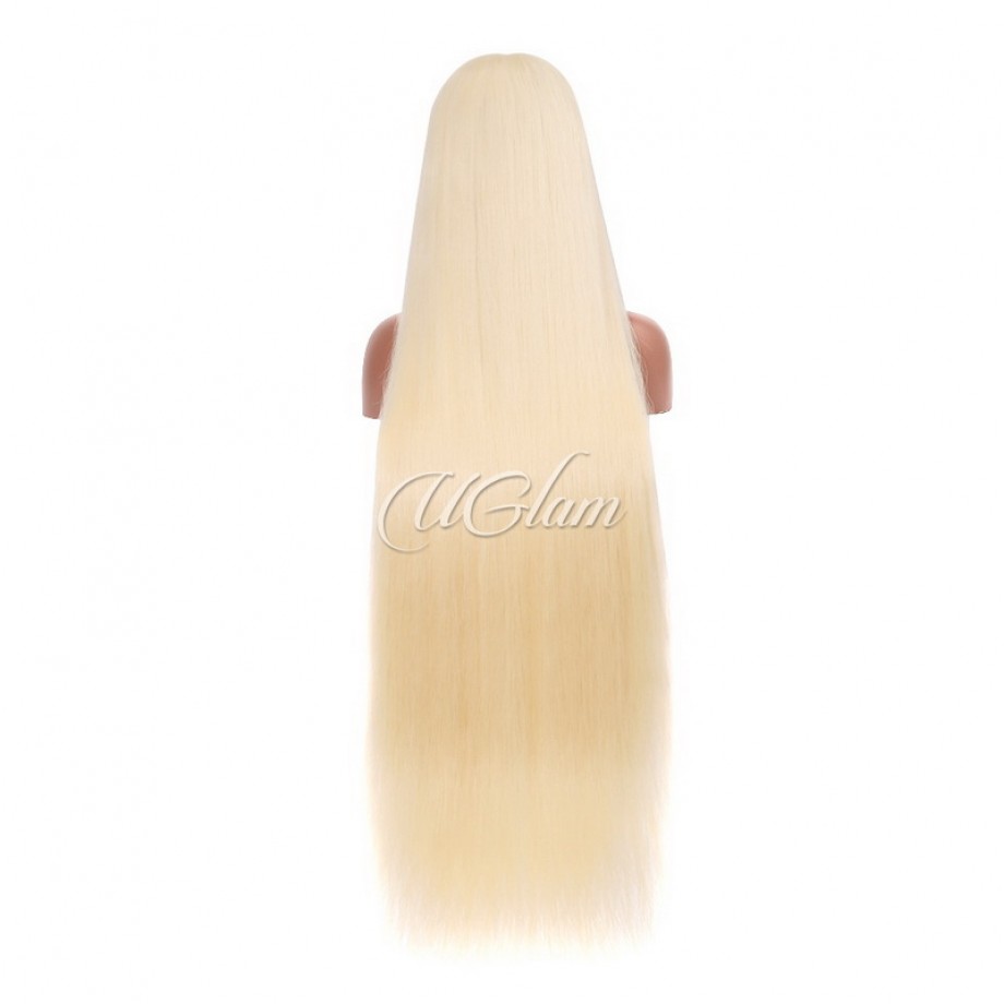 Uglam Transparent Full Lace Wigs 613 Honey Blonde Color Straight