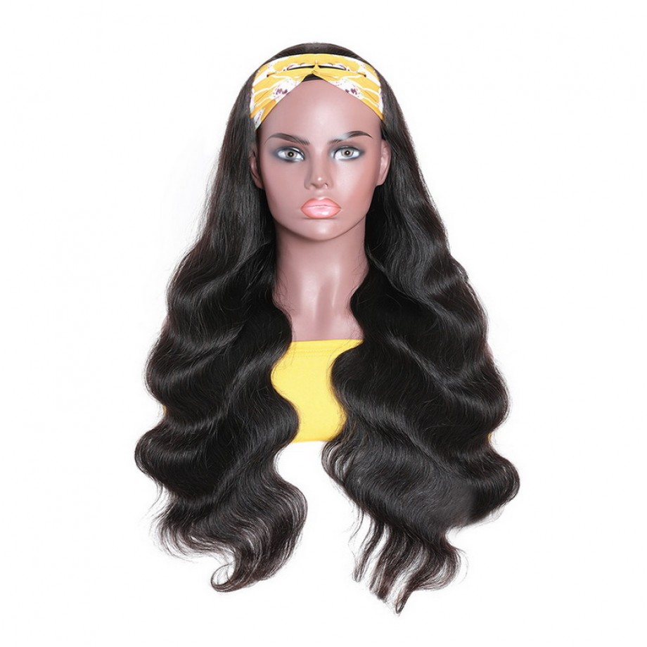 Uglam Headband Wigs Body Wave No PrePlucked Hairline