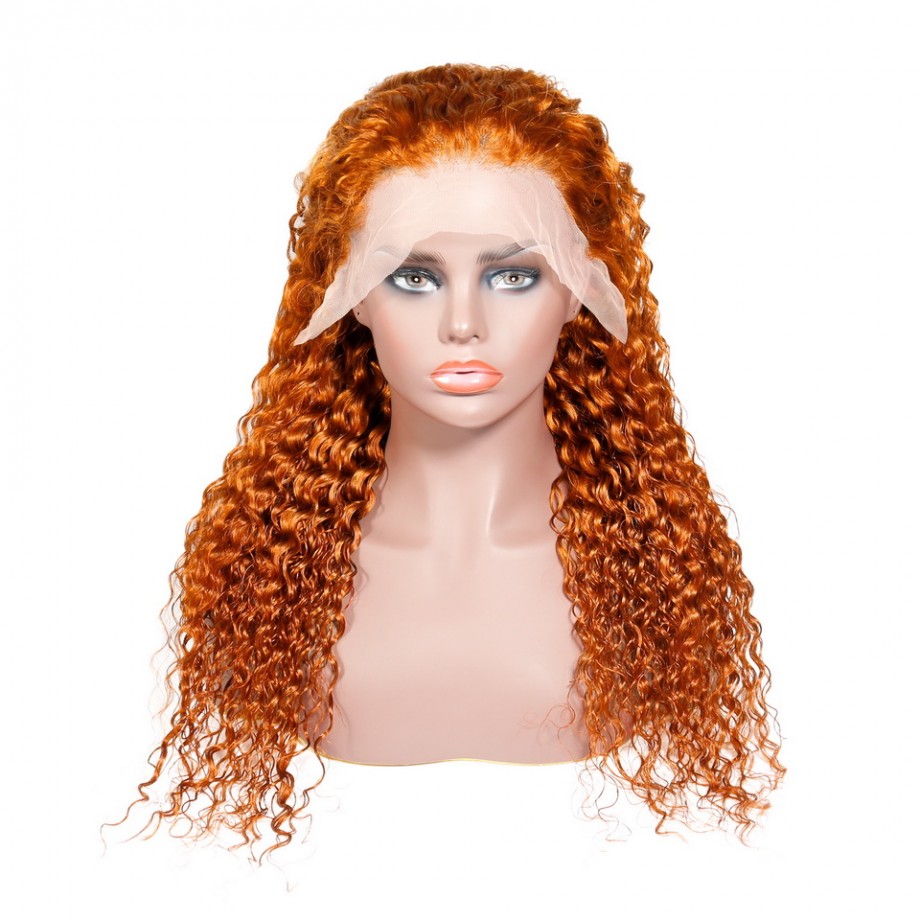Uglam 13X4 Lace Front Orange Ginger Wig Color Body Wave&Straight Wig&Deep Wave