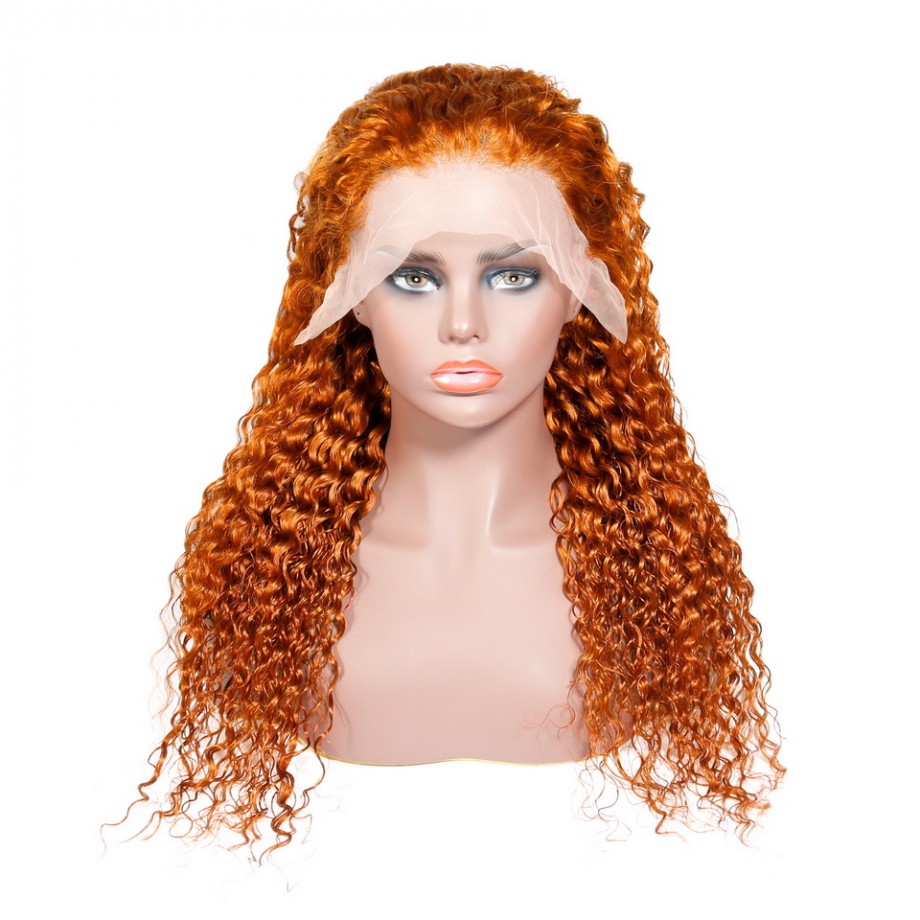 Uglam 13X4 Lace Front Orange Ginger Wig Color Body Wave&Straight Wig&Deep Wave&Water Wave