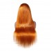 Uglam 13X4 Lace Front Orange Ginger Wig Color Body Wave&Straight Wig&Deep Wave
