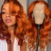 Uglam 13X4 Lace Front Orange Ginger Wig Color Body Wave&Straight Wig&Deep Wave&Water Wave