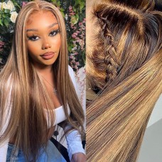 Uglam Piano Color Highlight #4/27 Straight Wig