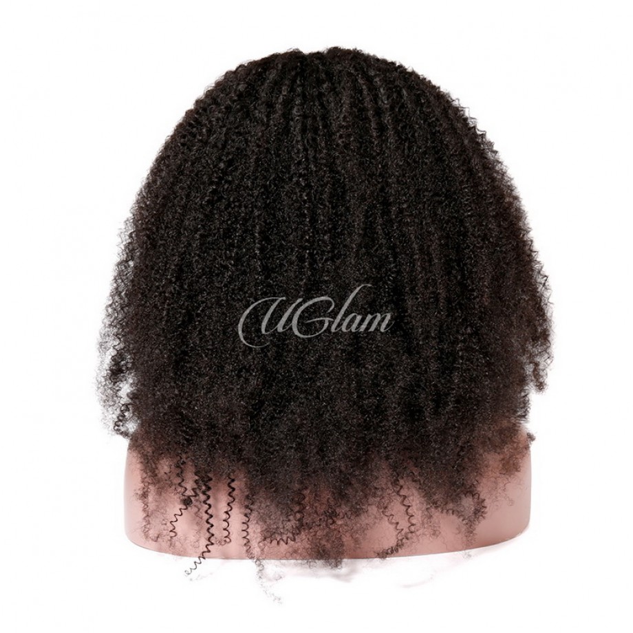 Uglam 13X4 Lace Front Afro Kinky Curl Wig Human Hair