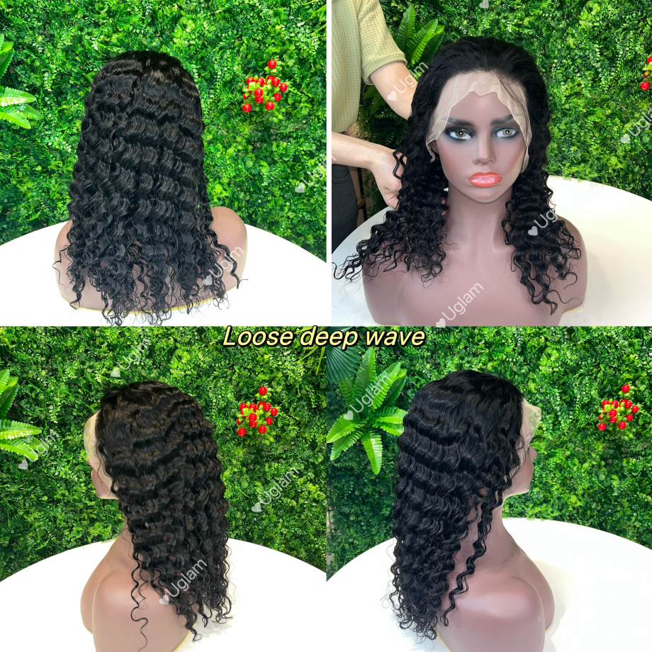 News & Package Deals 13x4 Transparent Full Lace Frontal Wig Virgin Human Hair 