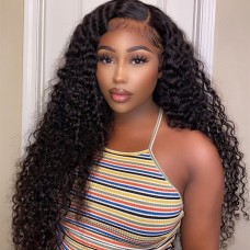 Uglam 13X4 Lace Front Deep Wave Wig 180% Density