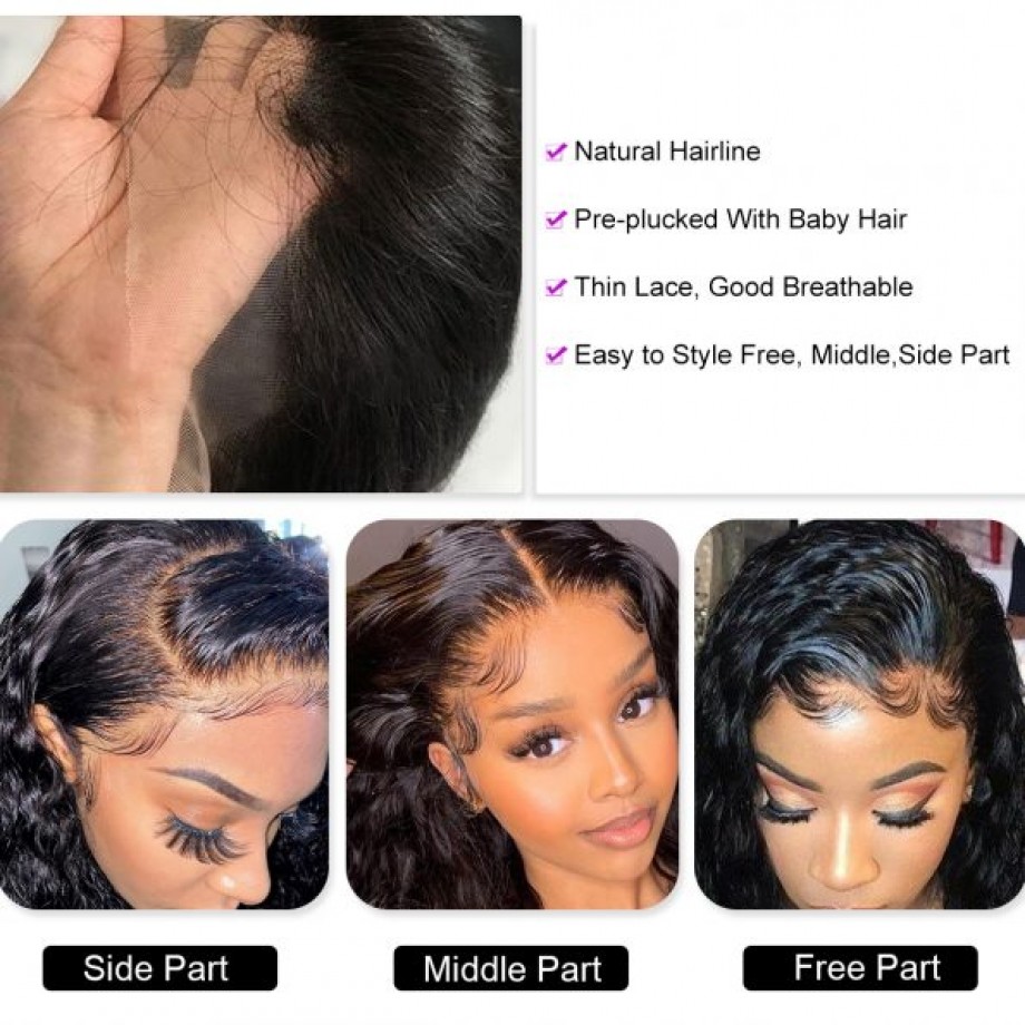 Uglam 13X4 HD Lace Front Deep Wave Wig 200% Density