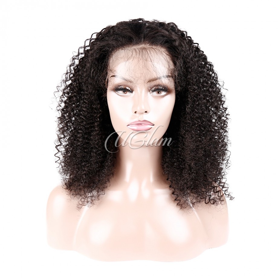 Uglam Lace Front Wigs Kinky Curly Human Hair