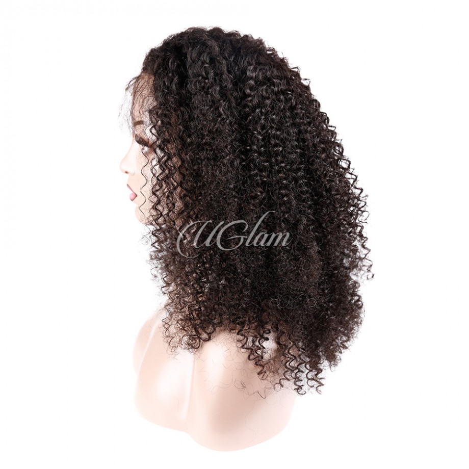 Uglam Lace Front Wigs Kinky Curly Human Hair