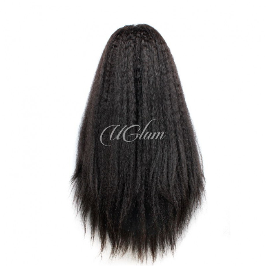 Uglam 13X4 Lace Front Wigs Kinky Straight 150%  Density
