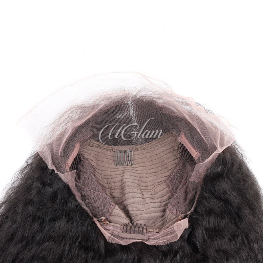 Uglam 13X4 Lace Front Wigs Kinky Straight 150%  Density