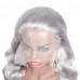 Uglam Sliver Grey Color 13x4 Lace Front Wig Body Wave Humanhair