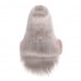 Uglam Grey Color 13x4 Lace Front Wig Striaght Humanhair