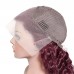 Uglam Lace Front Wig 99J Wine Color Deep Wave Wig