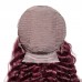 Uglam Lace Front Wig 99J Wine Color Deep Wave Wig