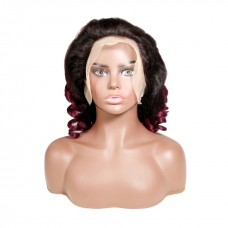 Uglam Lace Front Wig 1B/99J Wine Color Loose  Wave Wig