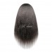 Uglam Transparent Lace Front Kinky Straight Wig 200% Density