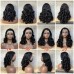 Uglam Double Drawn Bouncy Curly loose wave 13x4 Transparent Lace Full Frontal Wig 250% Density